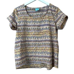 Hip Happening In The Present Floral Top Women Sz L